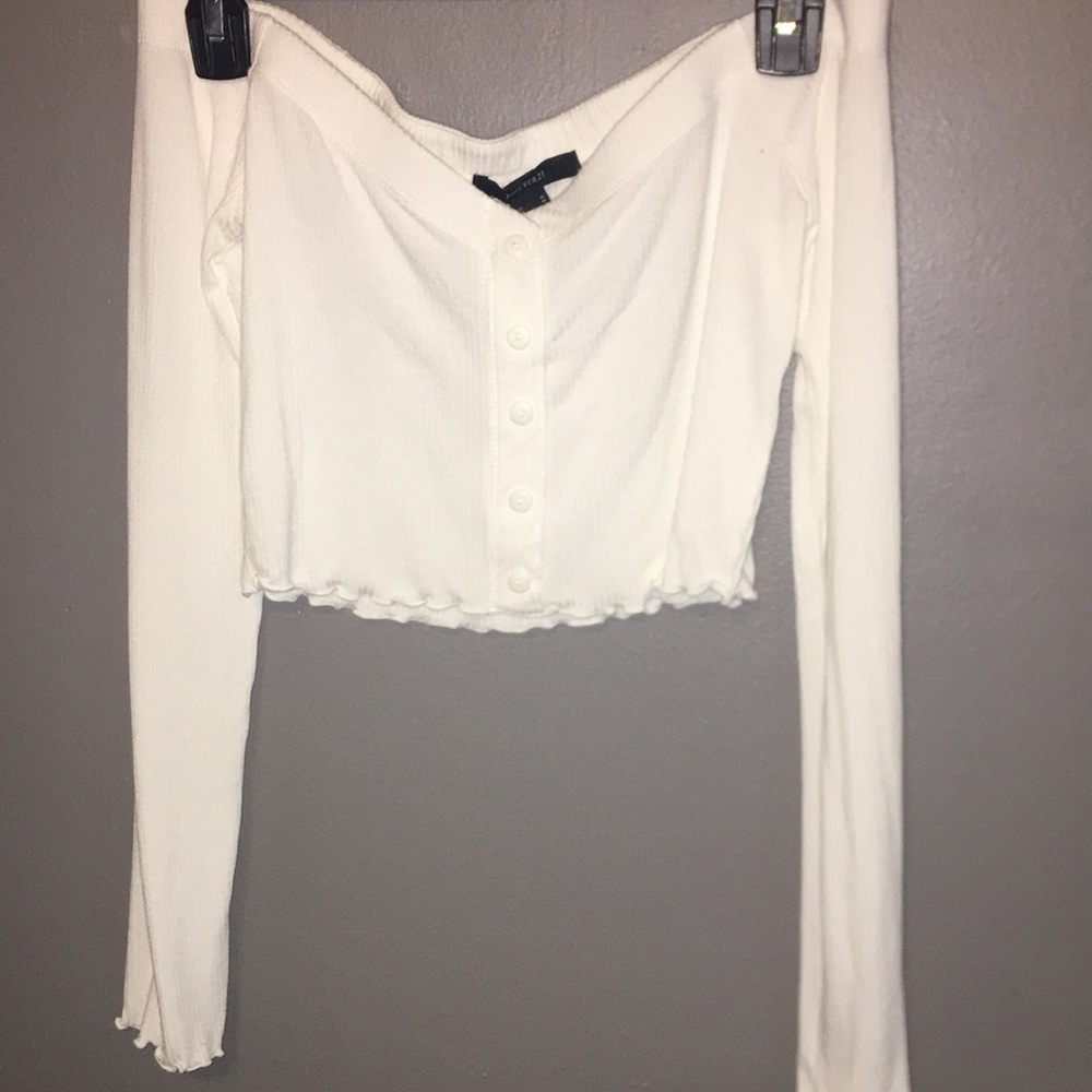 |3 for $10|•longsleeve off the shoulder crop top